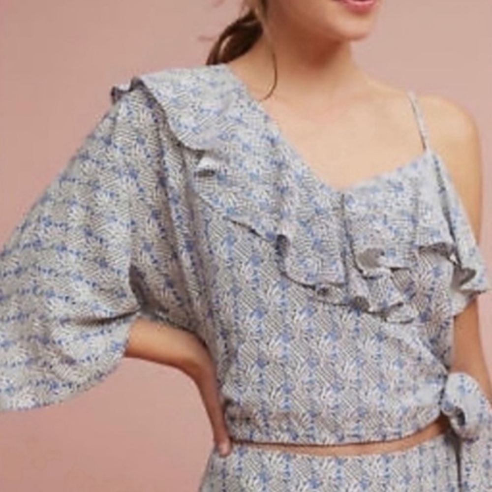 Maeve Ruffled Wrap Top Size Large NWT - Picture 3 of 8